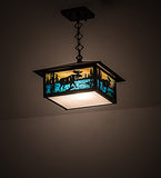 11.5"Sq Wildlife Moose Pendan