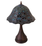 18"H Tiffany Peacock Feather Table Lamp