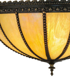 17.5"W Gothic Beige Iridescent Inverted Pendant