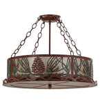 22"W Mountain Pine Semi-Flushmount