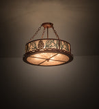 22"W Mountain Pine Semi-Flushmount