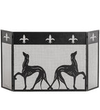 50"W X 30"H Greyhound Folding Fireplace Screen