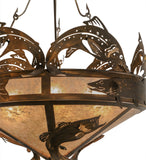 45"W Catch of the Day Wildlife Inverted Pendant
