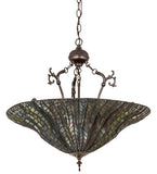 24"W Tiffany Lotus Leaf Victorian Inverted Pendant