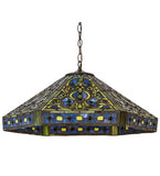 25"W Elizabethan Mission Tiffany Pendant