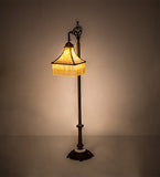 59"H Victoria Victorian Fringe Bridge Arm Floor Lamp