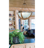 31"W Saturn Contemporary Inverted Pendant