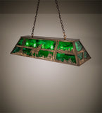 48"L Northwoods Wolf At Lake Island/Billiard Pendant