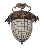 16"W Oak Leaf & Acorn Flushmount