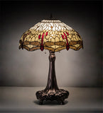 31"H Tiffany Hanginghead Dragonfly Table Lamp