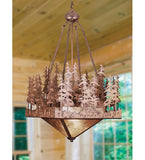20"Sq Pine Lake Rustic Inverted Pendant