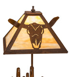 21"H Steer Skull Southwest Table Lamp