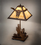 21"H Steer Skull Southwest Table Lamp