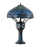 33"H Tiffany Hanginghead Dragonfly Table Lamp
