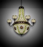 60"W Grand Tulip Medallion 6 Arm Tiffany Floral Chandelier
