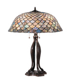 30"H Tiffany Fishscale Table Lamp