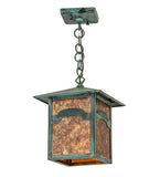 9"Sq Seneca Mountain View Outdoor Pendant
