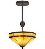 14"W Top Ridge Mission Semi-Flushmount