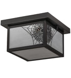 10"Sq Hyde Park Spider Web Outdoor Flushmount
