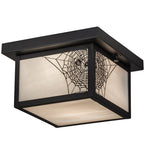 10"Sq Hyde Park Spider Web Outdoor Flushmount