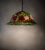 24"W Tiffany Rosebush Floral Pendant