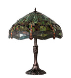 26"H Tiffany Hanginghead Dragonfly Table Lamp