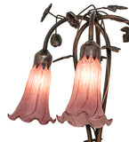 58"H Lavender Pond Lily 3 Lt Floor Lamp