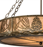 30"W Mountain Pine Lodge Inverted Pendant