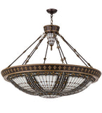 45"W Fleur-de-lis Tiffany Victorian Inverted Pendant