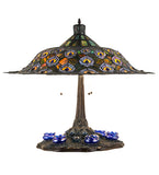26.5"H Tiffany Peacock Feather Table Lamp