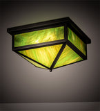 18"Sq Craftsman Mission Flushmount