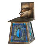 7"W Mackintosh Leaf Mission Lodge Hanging Wall Sconce