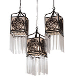 23"L Celtic Knot 3 Lt Oblong Cascading Pendant