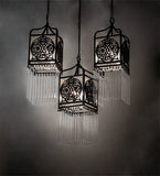 23"L Celtic Knot 3 Lt Oblong Cascading Pendant