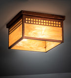 13"Sq Mission Tile Flushmount
