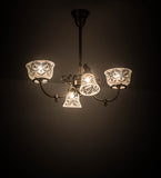 28"L Revival Gas & Electric 4 Lt Oblong Chandelier