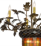 36"W Greenbriar Oak 6 Arm Lodge Chandelier