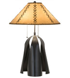 23"H Sedona Faux Leather Shade Southwest Table Lamp
