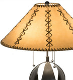 23"H Sedona Faux Leather Shade Southwest Table Lamp