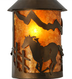 6"W Running Horse Wildlife Western Mini Pendant