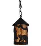 6"W Northwoods Lone Bear Wildlife Mini Pendant