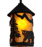 6"W Northwoods Lone Bear Wildlife Mini Pendant