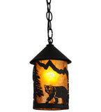6"W Northwoods Lone Bear Wildlife Mini Pendant