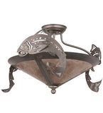 24"W Catch Of The Day Trout Semi-Flushmount