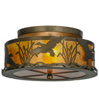 16"W Ducks Flushmount