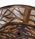22.5"W Lodge Branches Flushmount