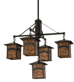 37"W Seneca Mountain View 5 Lt Mission Chandelier
