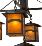 37"W Seneca Mountain View 5 Lt Mission Chandelier