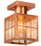 6"Sq Hudson Welcome Lantern Outdoor Flushmount