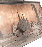 48"L Leaping Trout Oblong Pendant